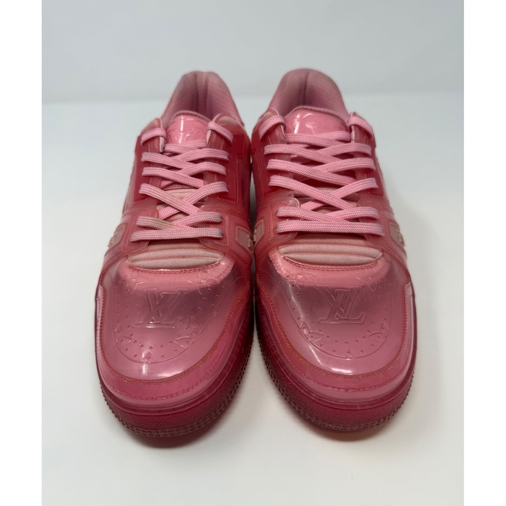 Louis Vuitton Clear Fluorescent Pink Trainer Size 8 US 7 LV - Picture 2 of 9